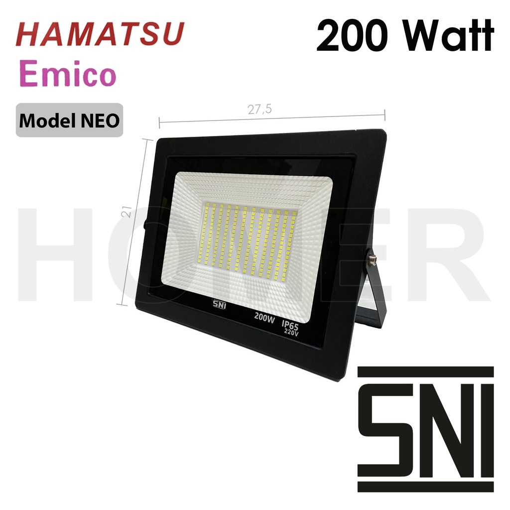 lampu led sorot tembak floodlight outdoor SMD COB 200W 200 watt emico probest hattasu valescom valpro