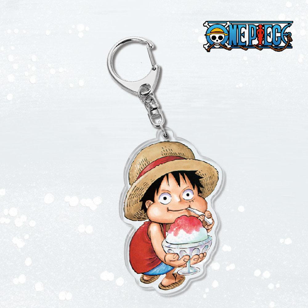 Lanfy Luffy Gantungan Kunci Zoro Anime Jepang Dua Sisi Miniatur Liontin Scultures Key Ring