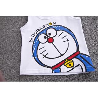 Set 2Pcs Kaos T Shirt Casual Gambar  Doraemon  dengan Celana  