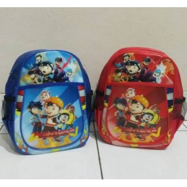 Tas sekolah ransel backpack  punggung anak PAUD kecil karakter motif printing Boboiboy kecil murah