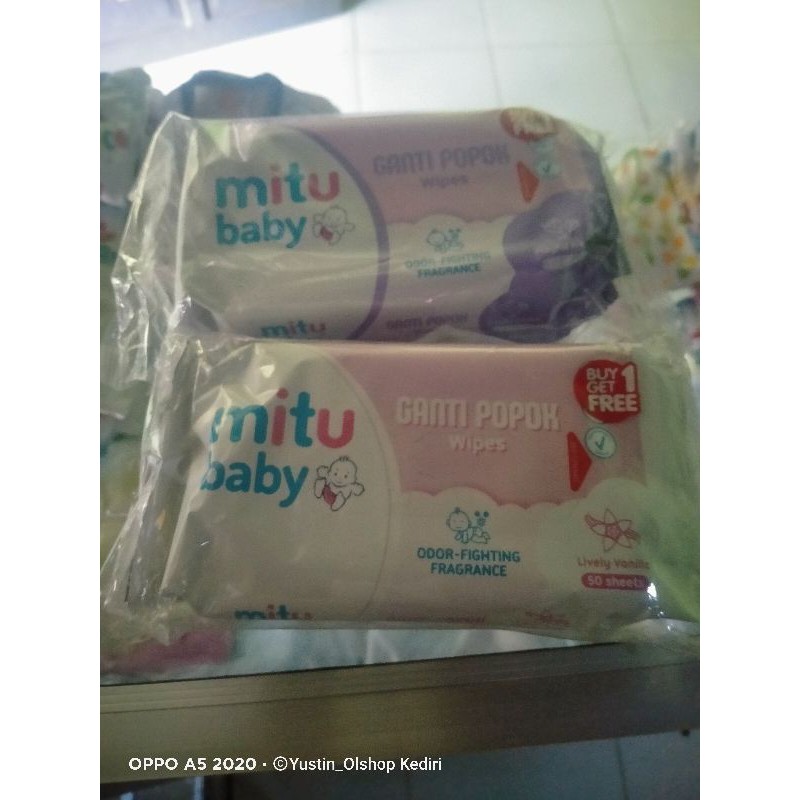 PROMO tissue basah mitu 50's buy 1 free 1