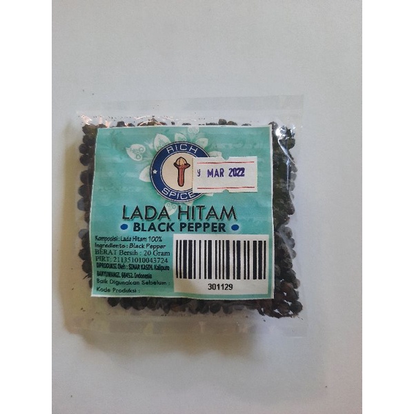 

Lada Hitam rich 20 gr black pepper