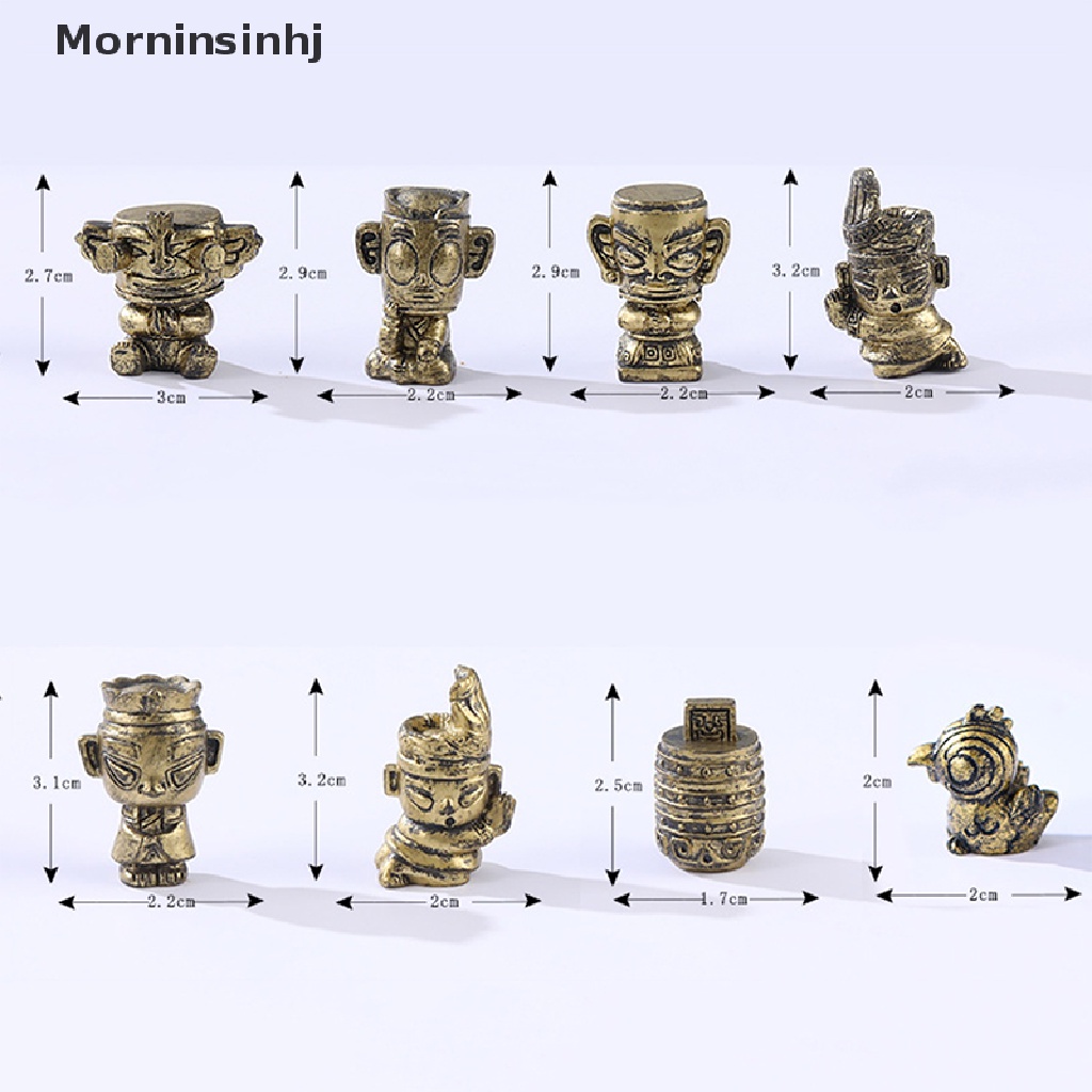 Mornin Sanxingdui Miniatur Figurin Pot Tanaman Gaya Retro Untuk Dekorasi Rumah / Taman