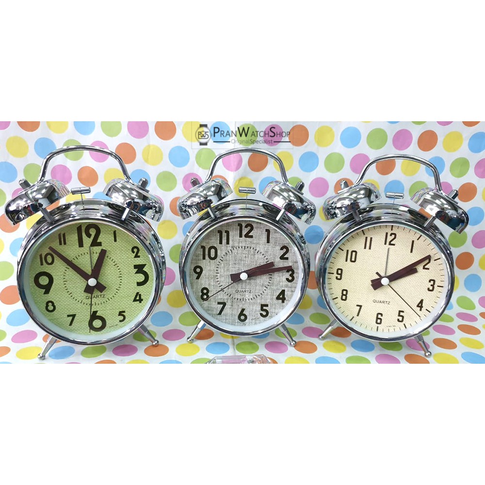 Alarm Clock /Jam Weker Waker Classic Chrome Suara Bunyi Kring Lonceng
