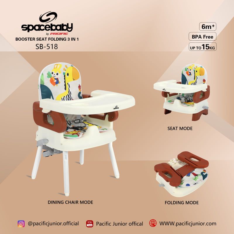 Kursi Makan Booster Seat Spacebaby Sugarbaby Folding Seat Murah