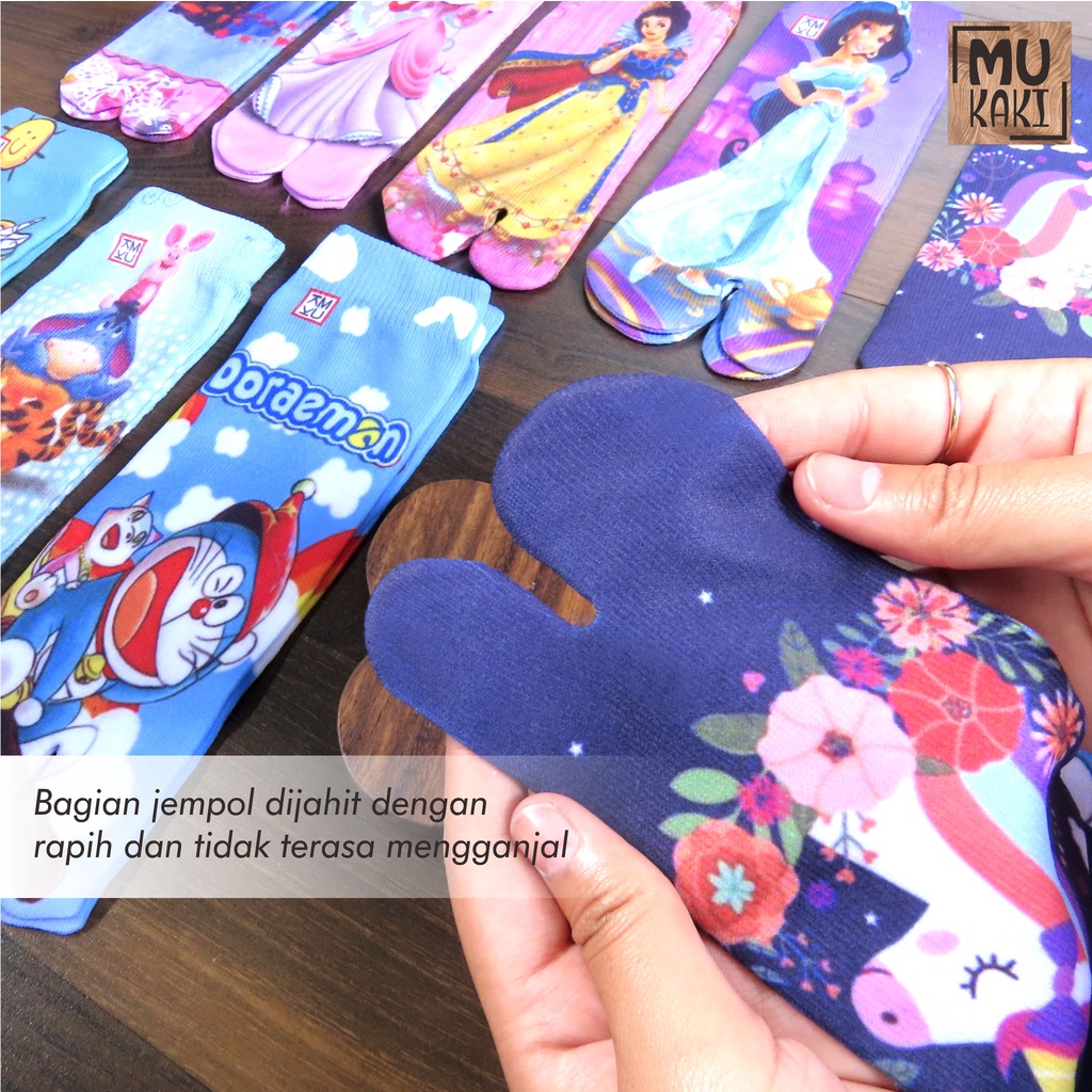 Kaos Kaki Jempol Anak Printing Karakter Murah Mukaki S