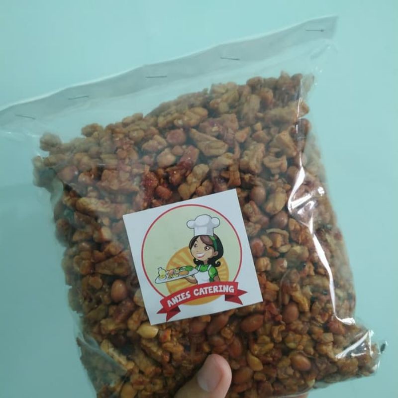 

Kering Tempe Teri Kacang Renyah Pedas Manis 1kg