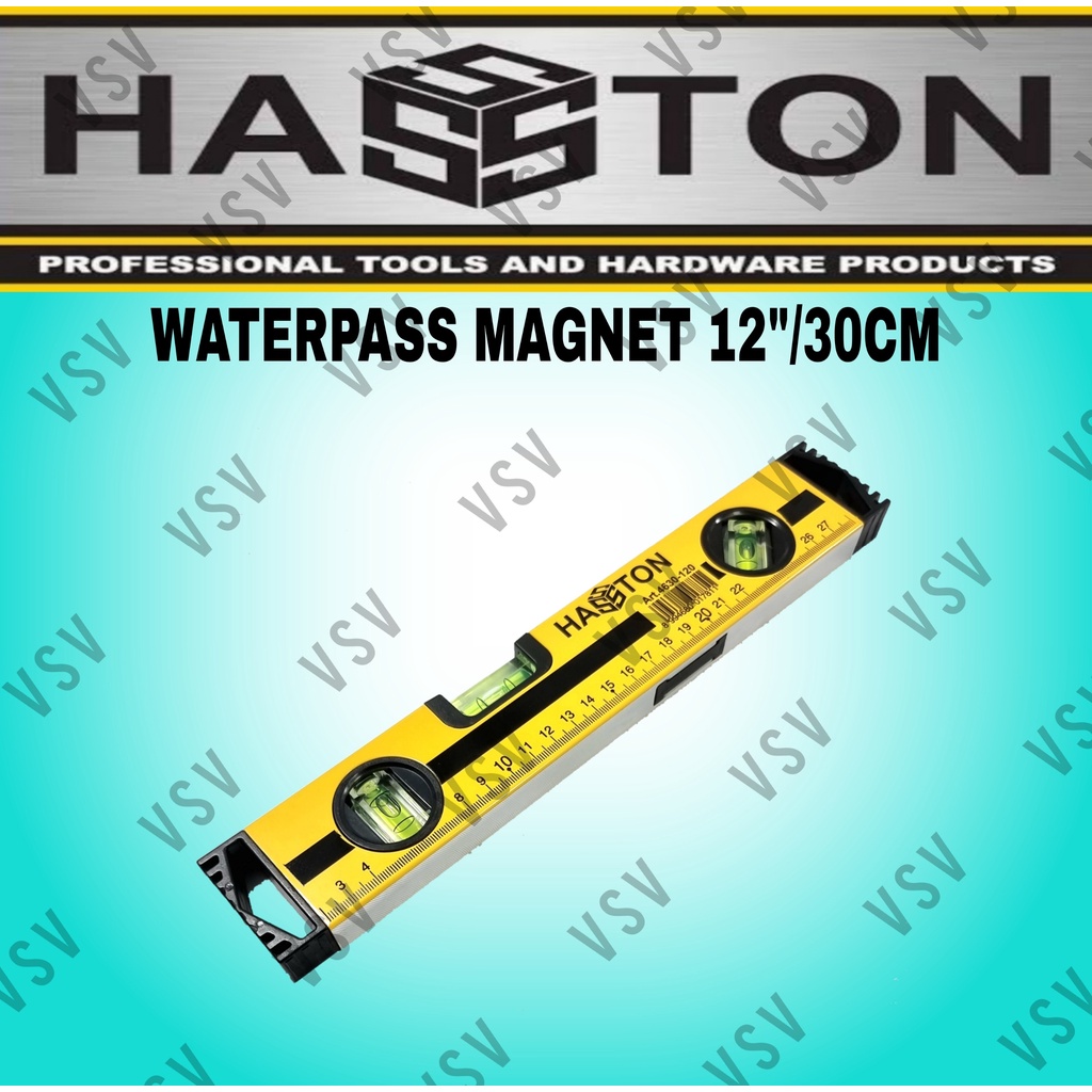 Hasston Waterpass Magnet 12&quot; Waterpass Alumunium 30Cm 4630-120