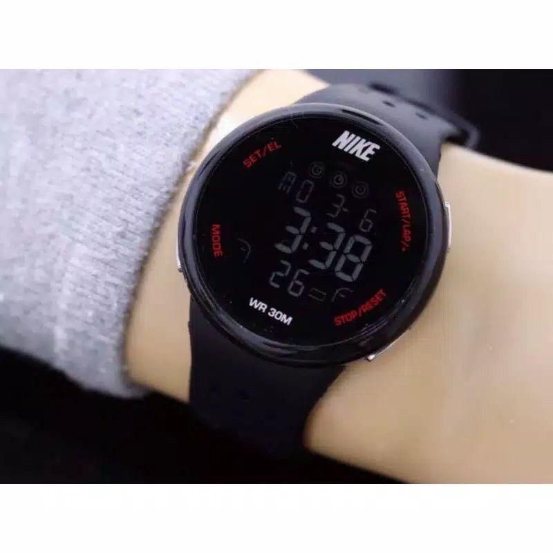 Jam Tangan PRIA/WANITA Nike Digital Strap Rubber