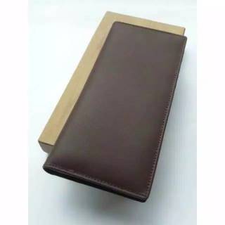 Dompet Kulit Asli Pria 3 4 Serat Kayu Sabiq Black Brown 