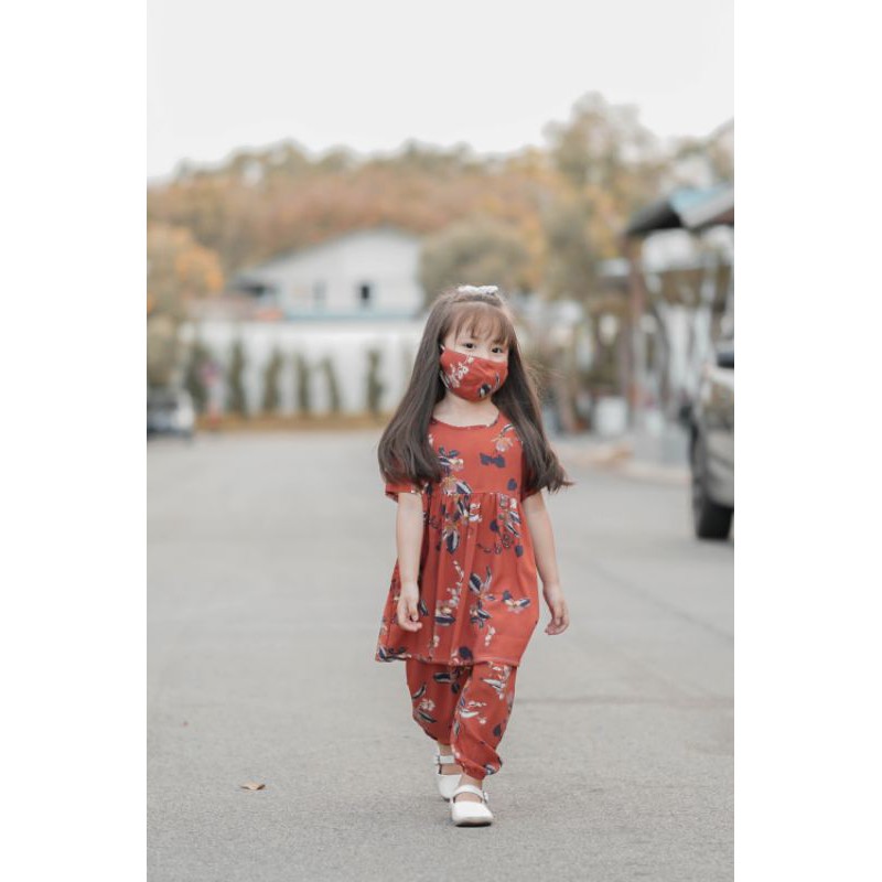 BBCKIDSWEAR | ONESET SHIREN SHIREEN PREMIUM | SETELAN ANAK KATUN RAYON
