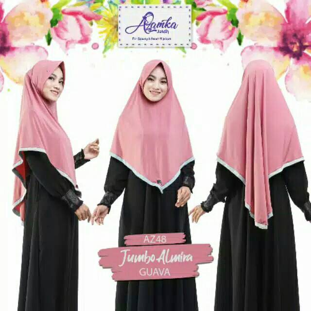 ALMIRA JUMBO ORI BY AZAMKA HIJAB, JILBAB SYAR'I,HIJAB INSTAN