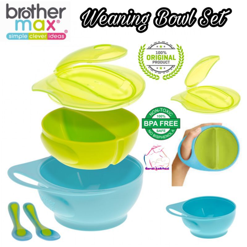 BROTHER MAX EASY HOLD WEANING BOWL SET - FEEDING SET