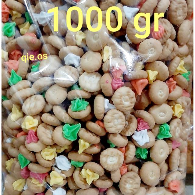 

Plekenik Biskuit bunga gem rose ciput kancing 1 kg