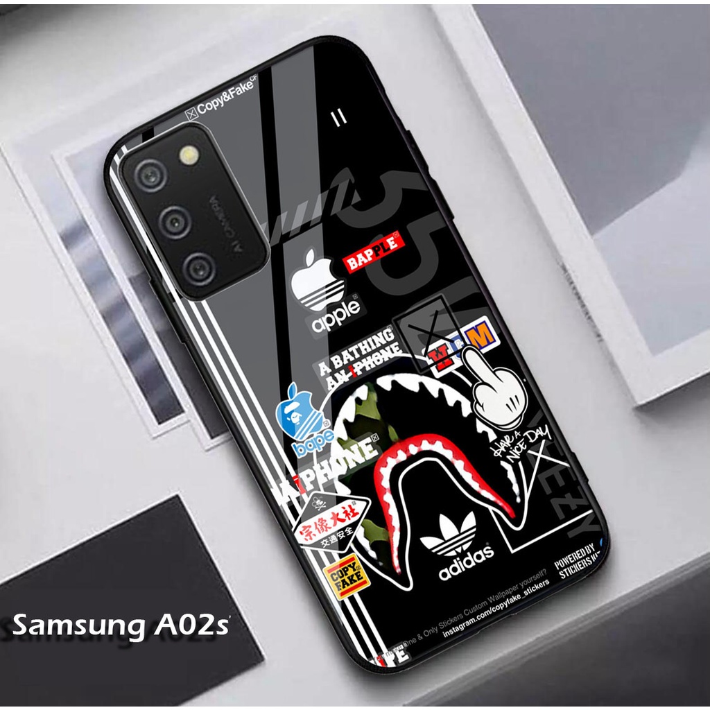 (SC09) Softcase Glass Kaca Samsung A02s - Kesing Hp - Softcase Glass Hp Samsung A02s - Softcase Kaca