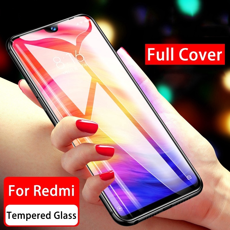 Tempered Glass Pelindung Layar Xiaomi Redmi Note 8 8 Pro Full Cover