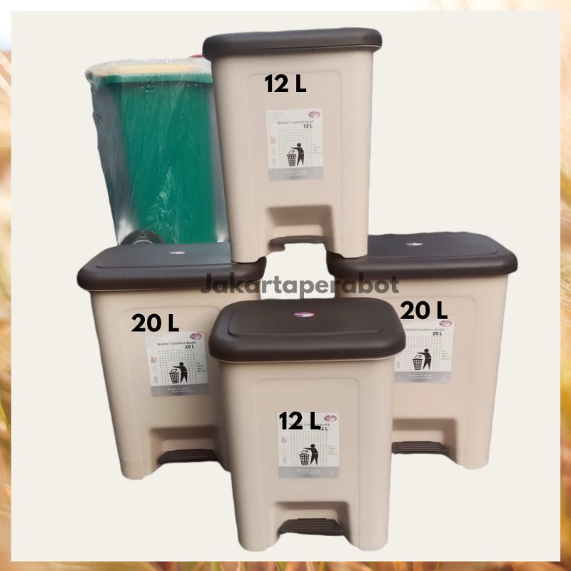 SALE!!! TEMPAT SAMPAH INJAK 12-20 LITER / TEMPAT WADAH SAMPAH INJEK 12-20 LITER LOVENIA ko