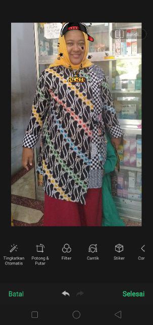 Atasan Batik Dolby Dolbi Dobby Doby Tenun Sutra Tulis Halus Katun Atbm Baron ,sarombit Atasan