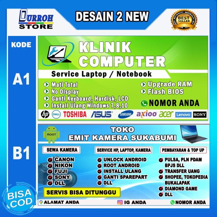 Spanduk Banner Usaha Servis Hp, Servis Kamera, Servis Laptop/Komputer