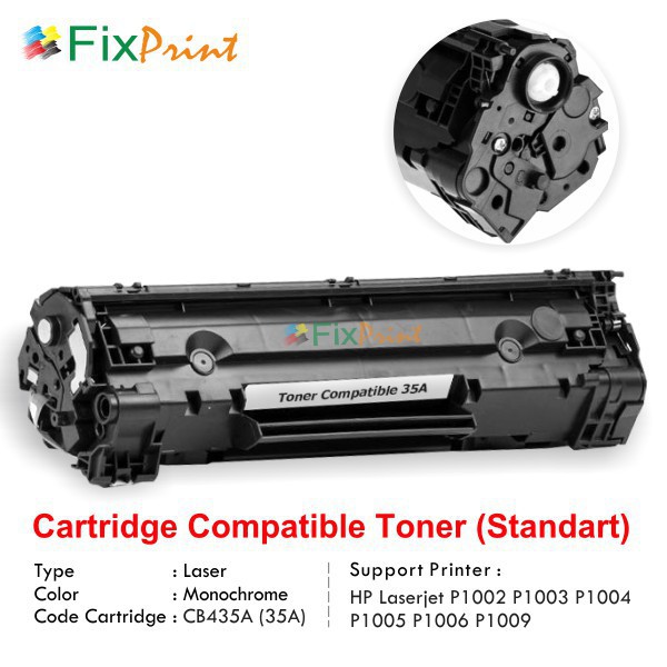 Cartridge Toner Compatible STANDART HP CB435A 35A 85A CE285A Printer HP Laserjet P1002 P1005 P1006