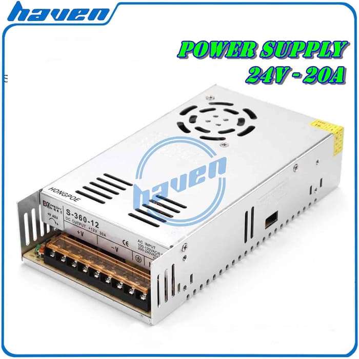 POWER SUPPLY 24V 20A / PSU 24V 20A SWITCHING POWER