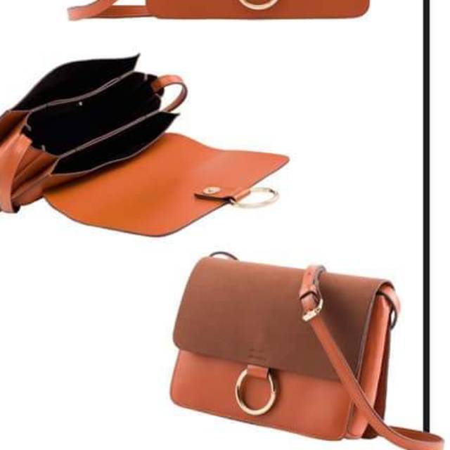 Preloved Tas selempang suede saddle oriflame