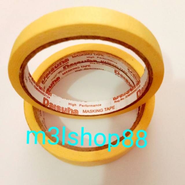 

Lakban kertas kecil / masking tape 1/2 inch daisuha