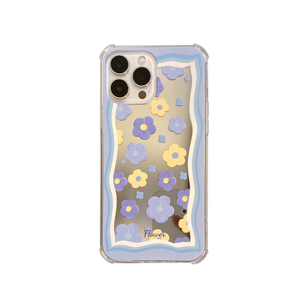 IPHONE Wanita Musim Semi Bunga Flowers Shockproof Phone Mirror Case Untuk Iphone7 8 PLUS X XR XS 11 12 13 14 MINI PRO MAX SE 2020