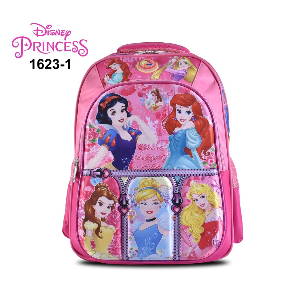 Tas Cartoon Anak Perempuan 9D Lampu 1623-1 - 16' (Girls),[Frozen,LOL,Princesses,Minnie,Unicorn,DLL]