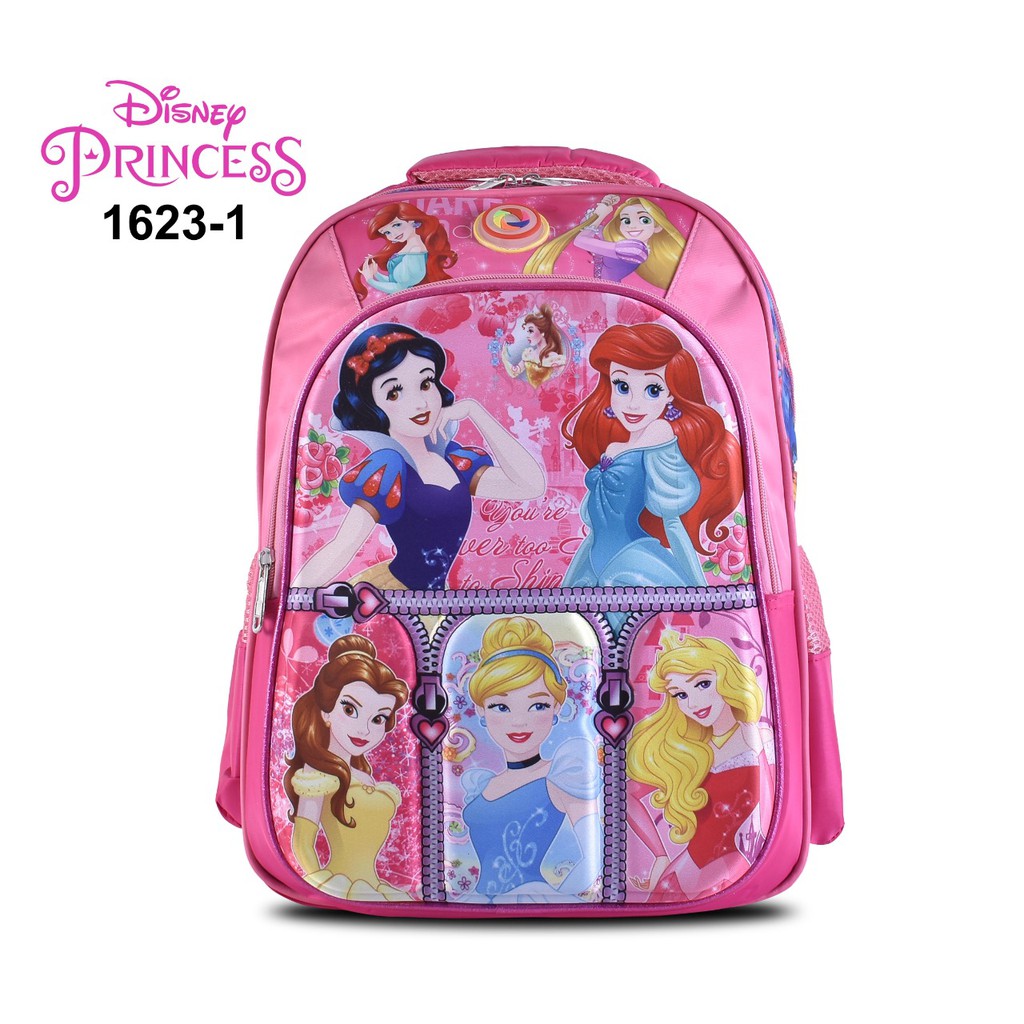 Tas Cartoon Anak Perempuan 9D Lampu 1623-1 Ukuran 16 Inch (Girls),[Frozen,LOL,Princesses,Minnie,DLL]