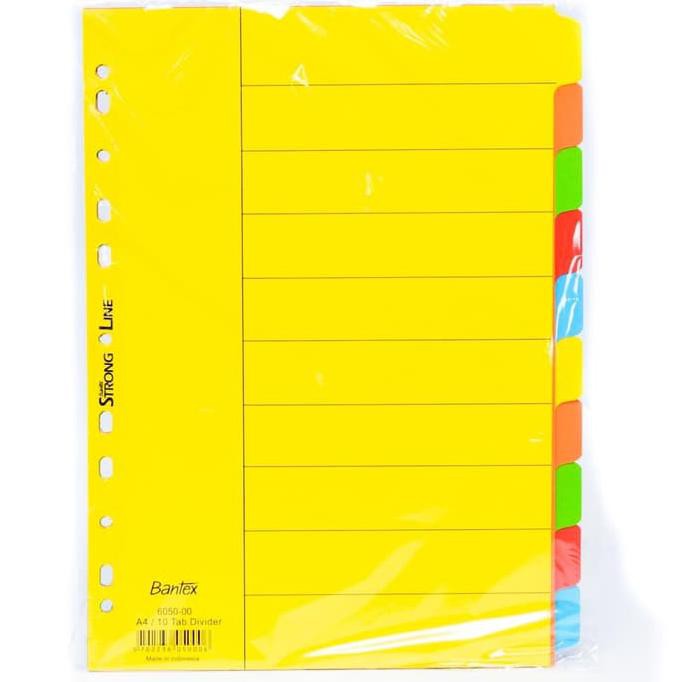 

DIVIDER BANTEX A4 10 PAGES 6050 / BINDER A4 BANTEX / PEMBATAS FILE