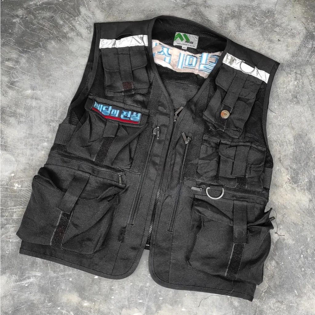 Jaket Vintage kaos celana varsity sukajan hoodie crewneck vest second tactical