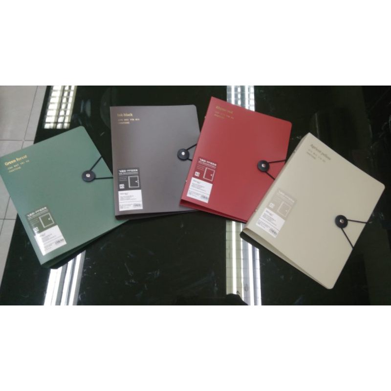 

binder map looseleaf wengu warna vintage karet kancing sisi ukuran a5 - 20 H