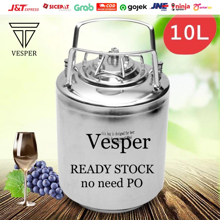 Nitro coffee beer keg stainless 10L / cold brew cornelius keg / beer growler