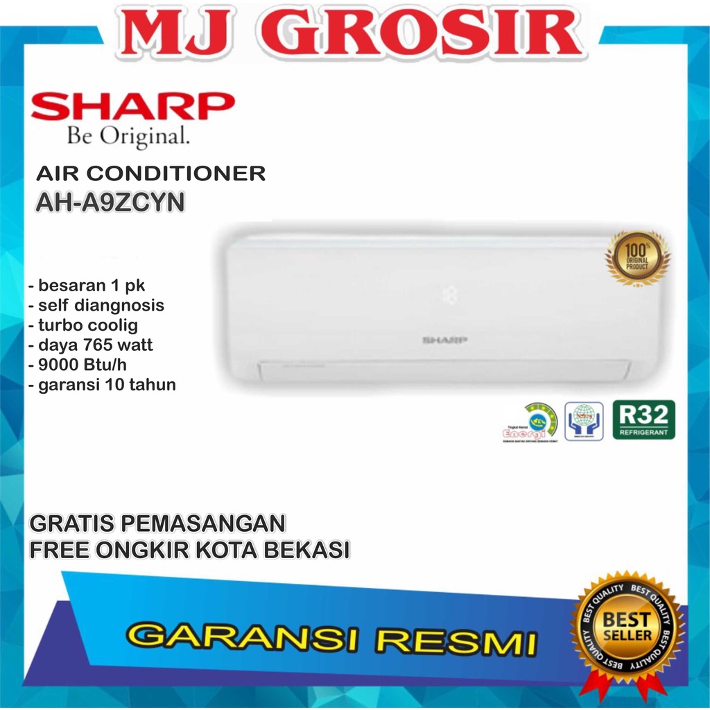 AC SHARP AH-A 09ZCY 09 ZCY  1PK + PASANG R32 LOW WATT