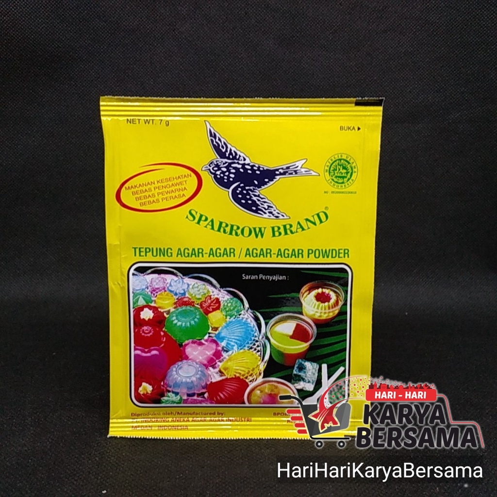 

TEPUNG AGAR - AGAR SPARROW 7GR