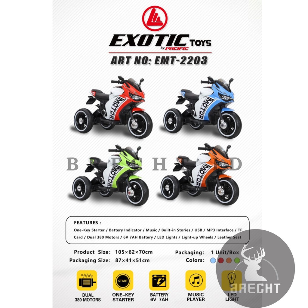 Mainan Anak Motoran Aki Exotic Toys EMT-2203 Moto GP