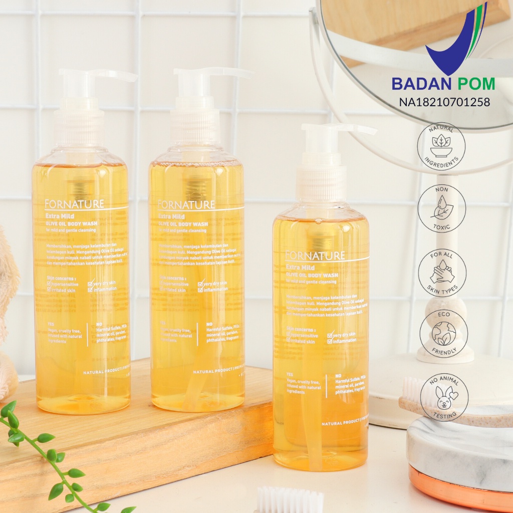 Jual FORNATURE Extra Mild Olive Oil Body Wash (for All Skin Type