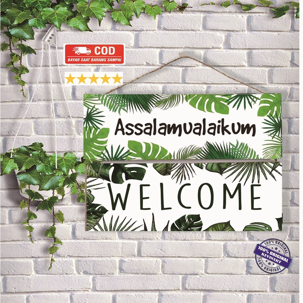 HIASAN DINDING KAMAR RUMAH ASSALAMUALAIKUM WELCOME MURAH TERLARIS