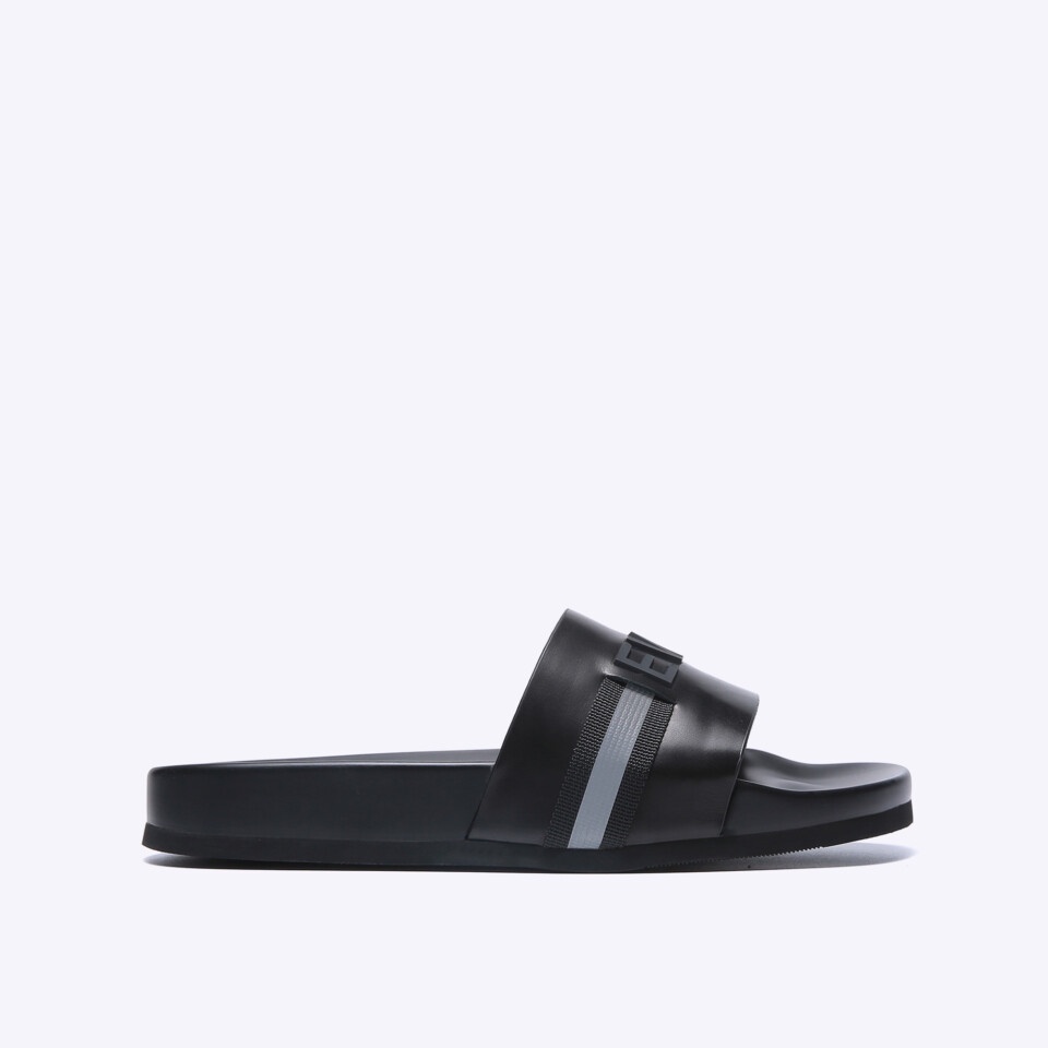 SANDAL KULIT EVERBEST PRIA ORIGINAL SLIDE CASUAL BRANDED HITAM EM25