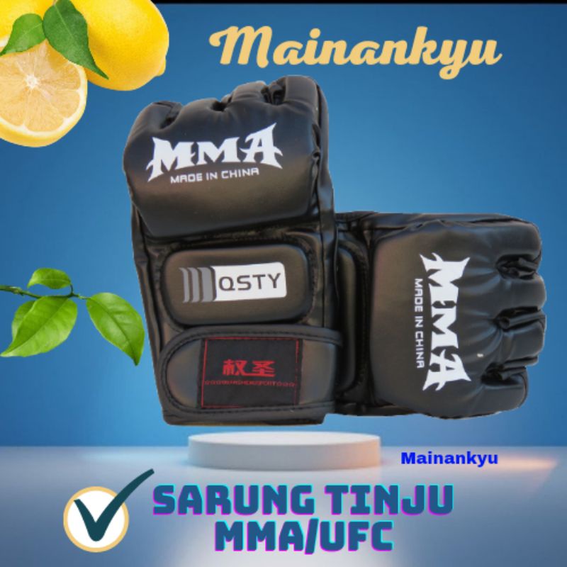 (MAINANKYU) Sarung Tinju MMA UFC Boxing Muay Thai Leather Glove