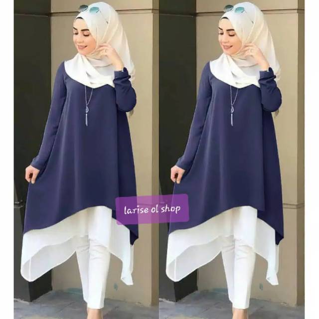 LARISE TUNIK POOJA | BAJU MUSLIM | ATASAN WOLFIS