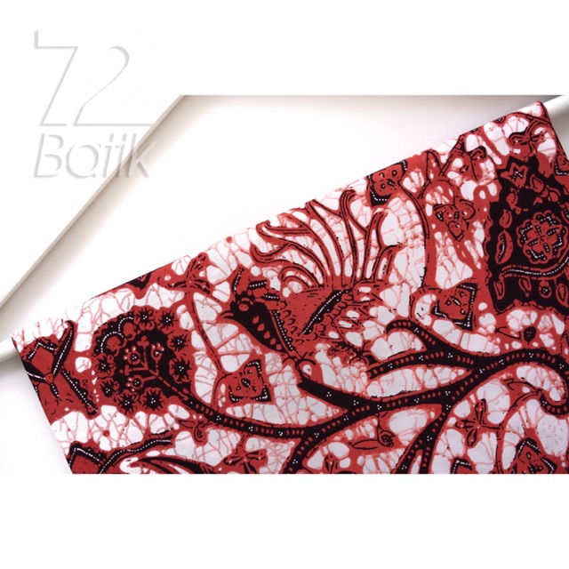 KAIN BATIK PREMIUM Bahan Katun Motif Wahyu Temurun Jogja Jawa Merah Bata Hitam Putih 722389 Cap 72 Jarik Jarit Samping Kebat Panjang Batik Katun Modern Premium Bahan Seragam Batik Pernikahan Kantor Keluarga Murah Kamen Jadi Batik Bali Lembaran