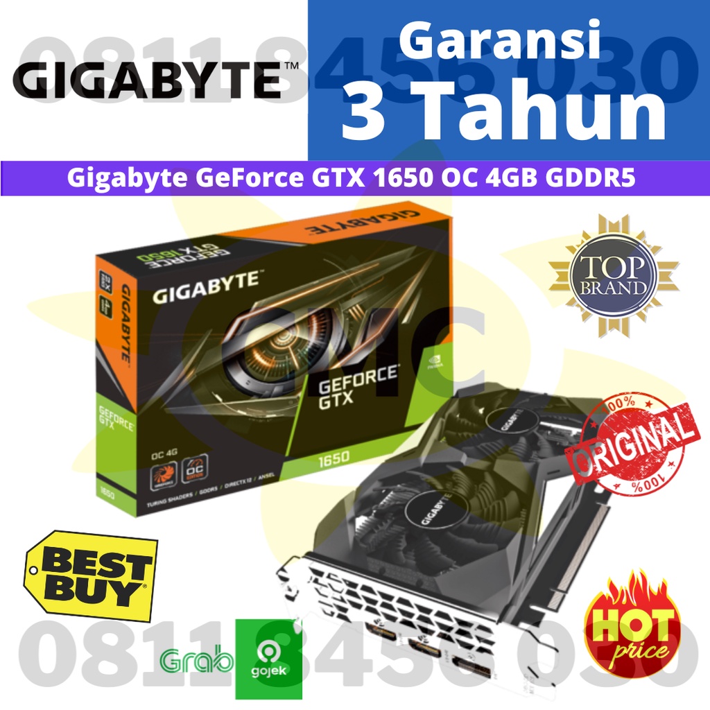 VGA Gigabyte GeForce GTX 1650 4GB DDR5 OC Dual Fan GTX1650