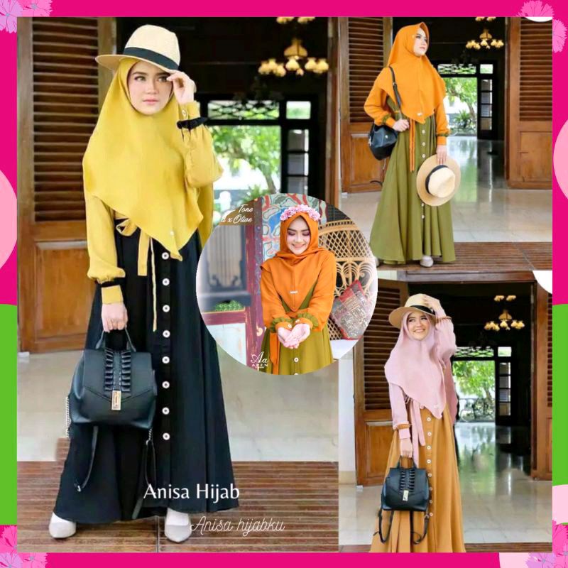 DRESS MUSLIM•• GAMIS MOSCREPE MECCA°° GAMIS TERBARU  [NO HIJAB]