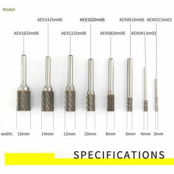 Mata Bor Tungsten Carbide Rotary File Cylindrical 10MM -1RB06