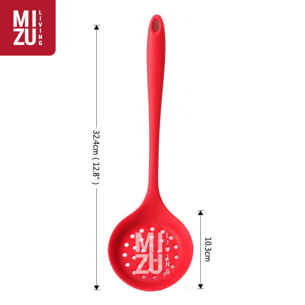 FULSILI Silicone Spatula Kitchen Sutil Silikon Anti-Lengket BPA-Free-RED SKIMMER