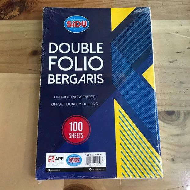 

Yang Dicari] Kertas Double Folio Sidu 70Gsm - Isi 100 Lembar