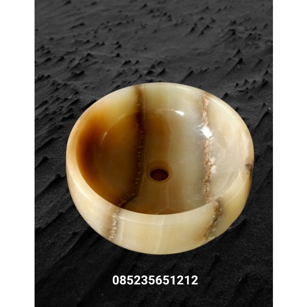 wastafel batu alam marmer onyx baskom
