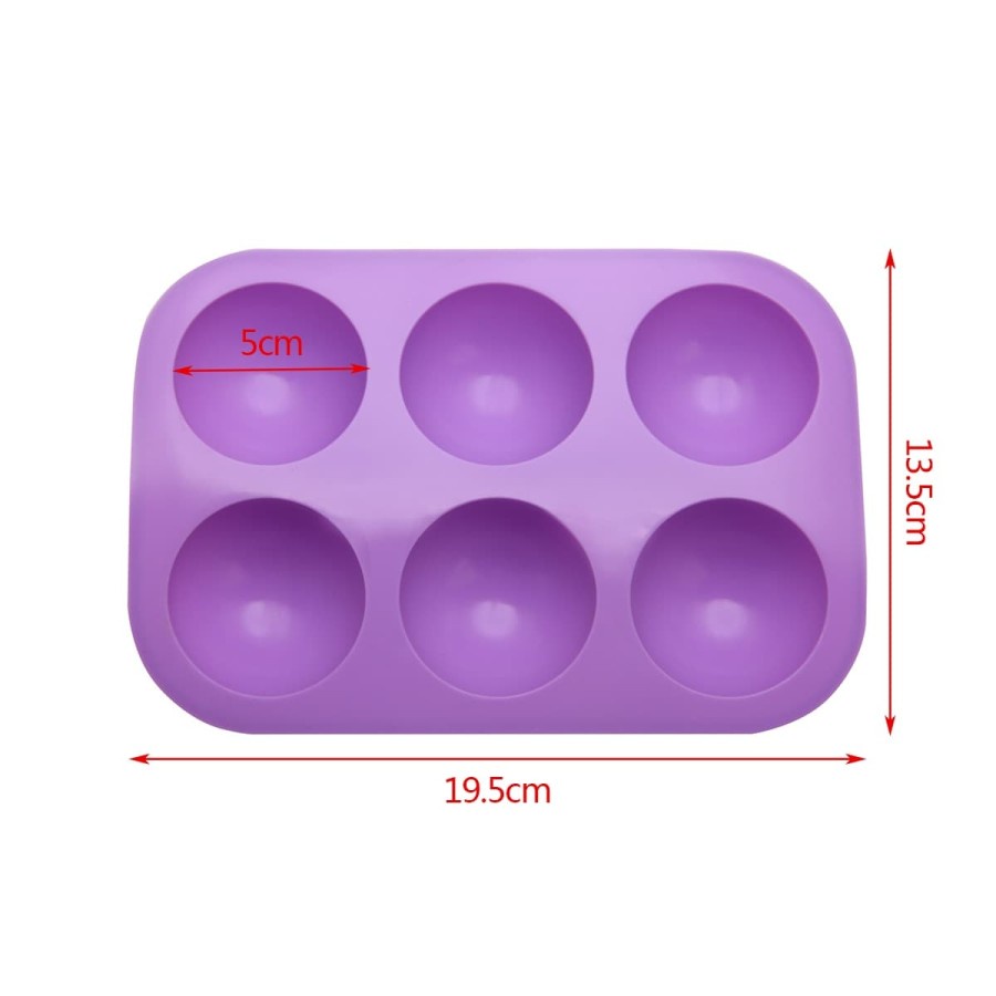 6 Cavities Half Circle Silicone Mould